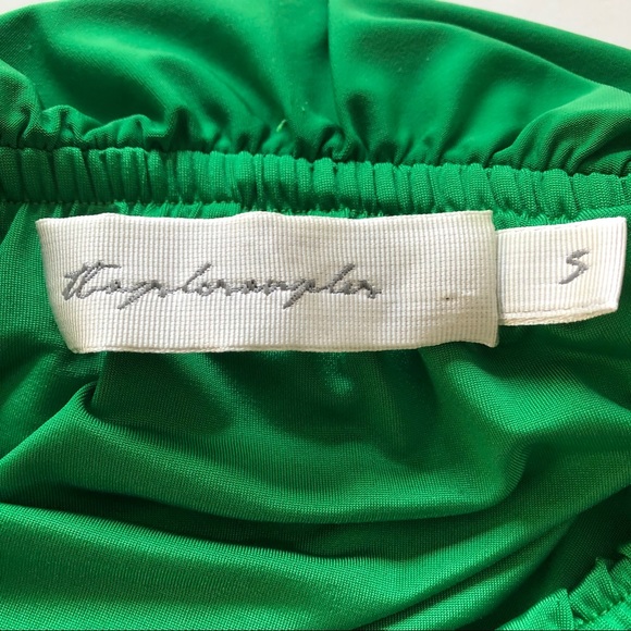 T-Bags Green Slinky Knit Strapless Maxi Dress S - Picture 4 of 8